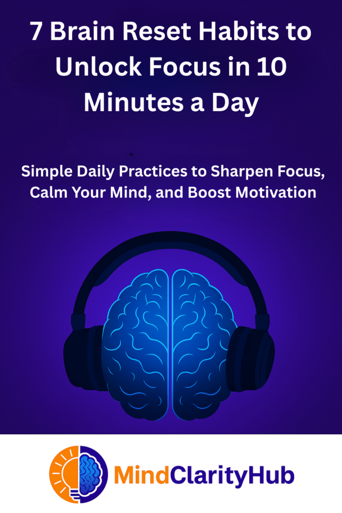 Cover of Brain Reset Habits free guide from MindClarityHub