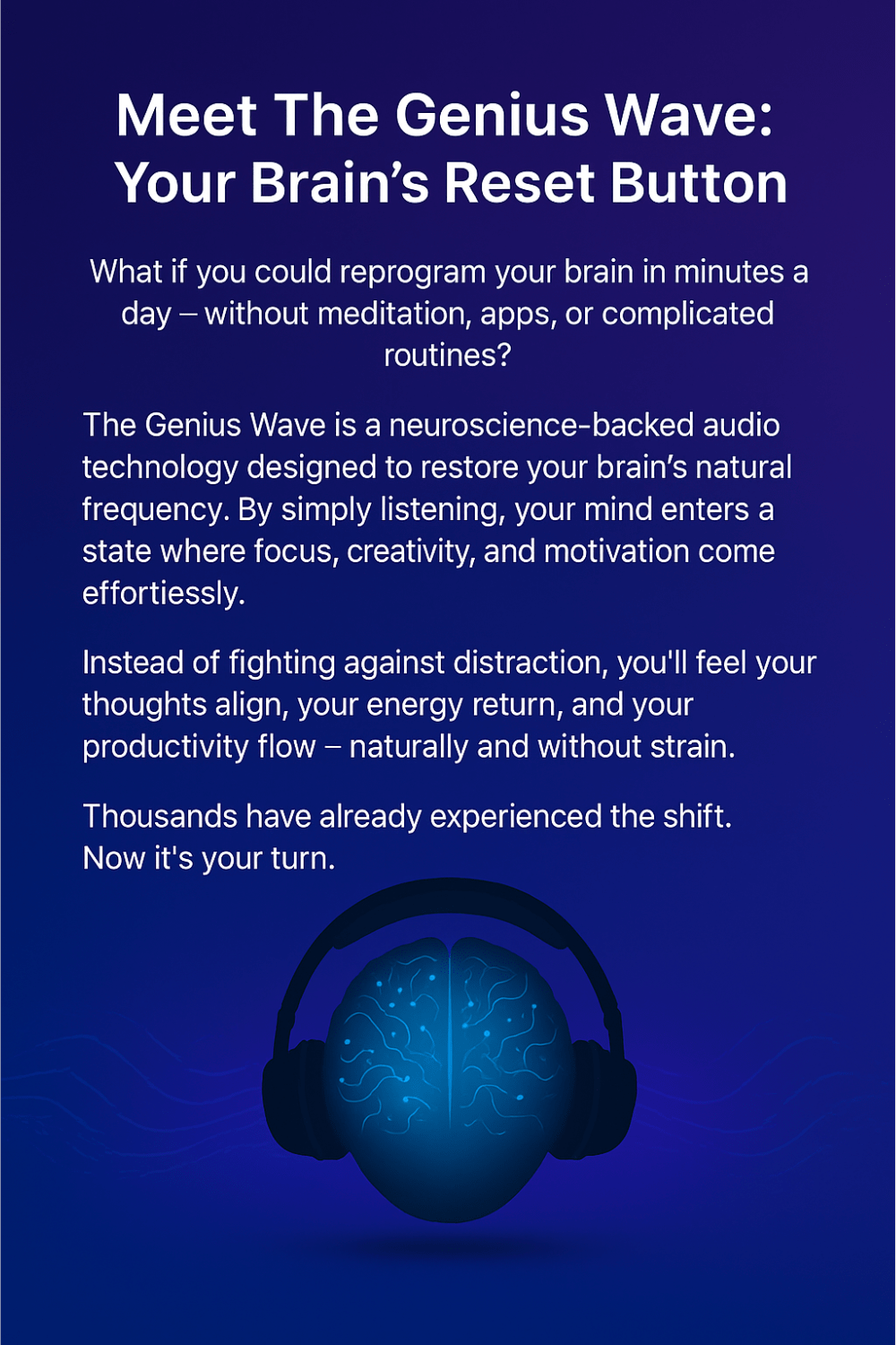 The Genius Wave — brain reset audio program