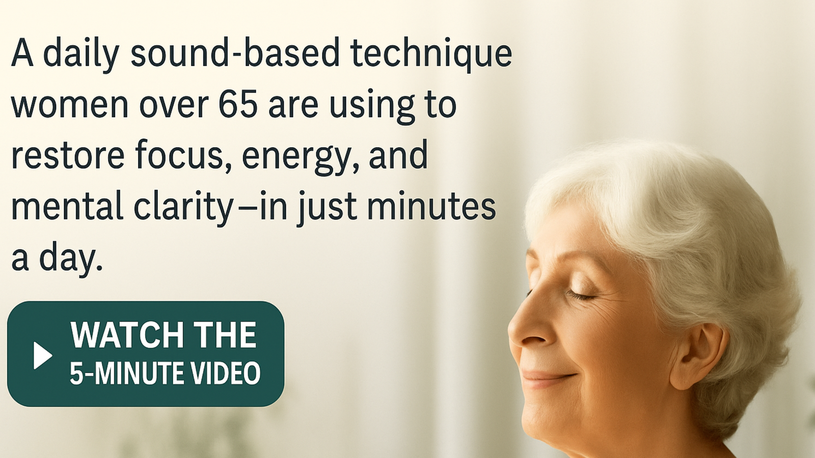 Senior woman focus ritual