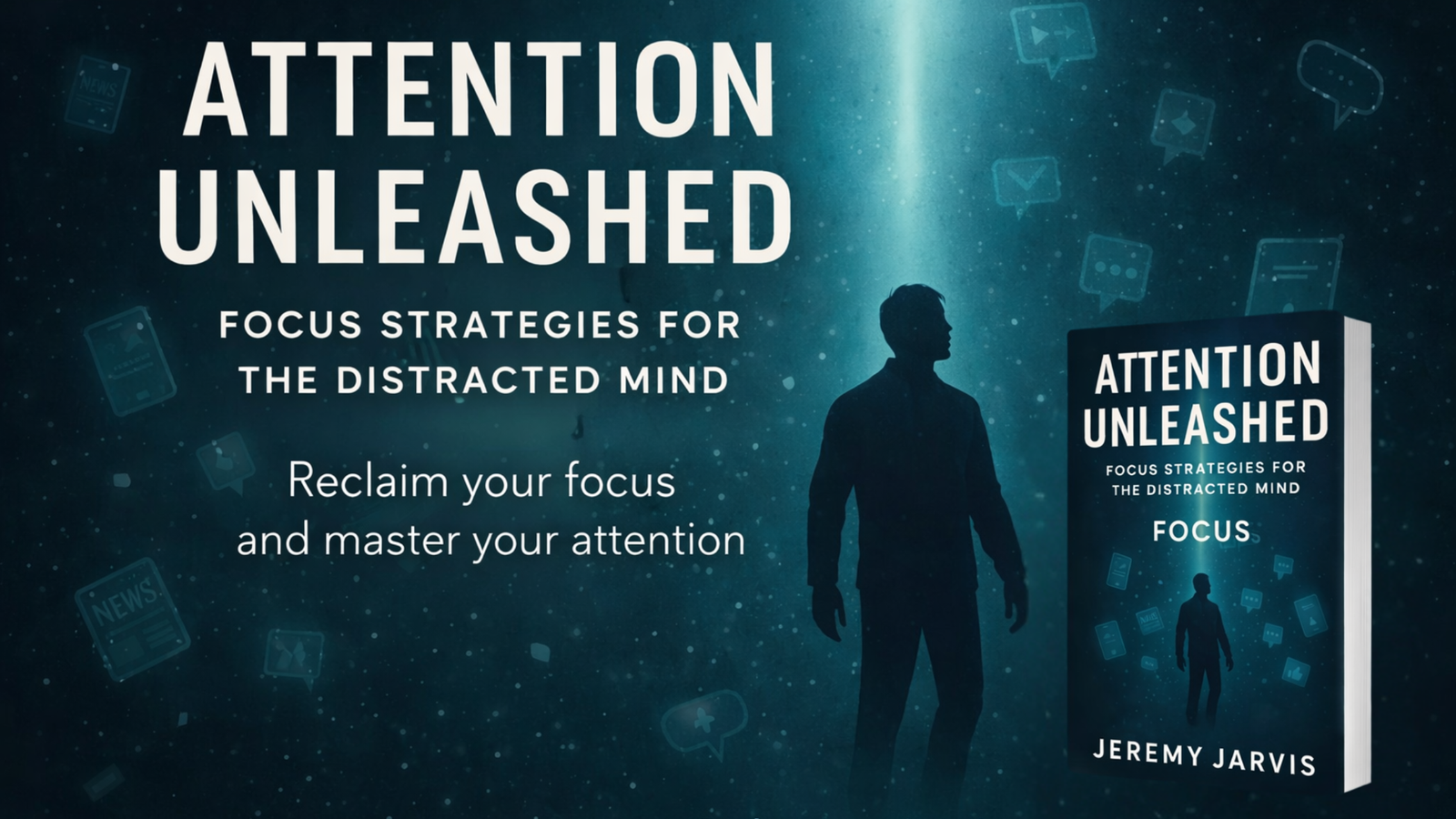Attention Unleashed by Jeremy Jarvis book cover — focus strategies for the distracted mind and adult ADHD
