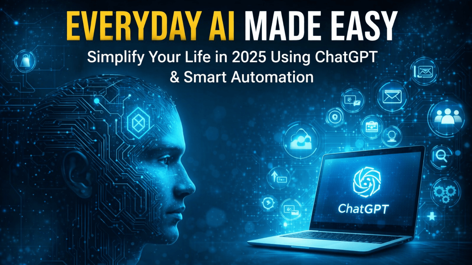 Open AI books banner for Everyday AI Made Easy by Jeremy Jarvis (2025): ChatGPT, smart tools, and everyday automation