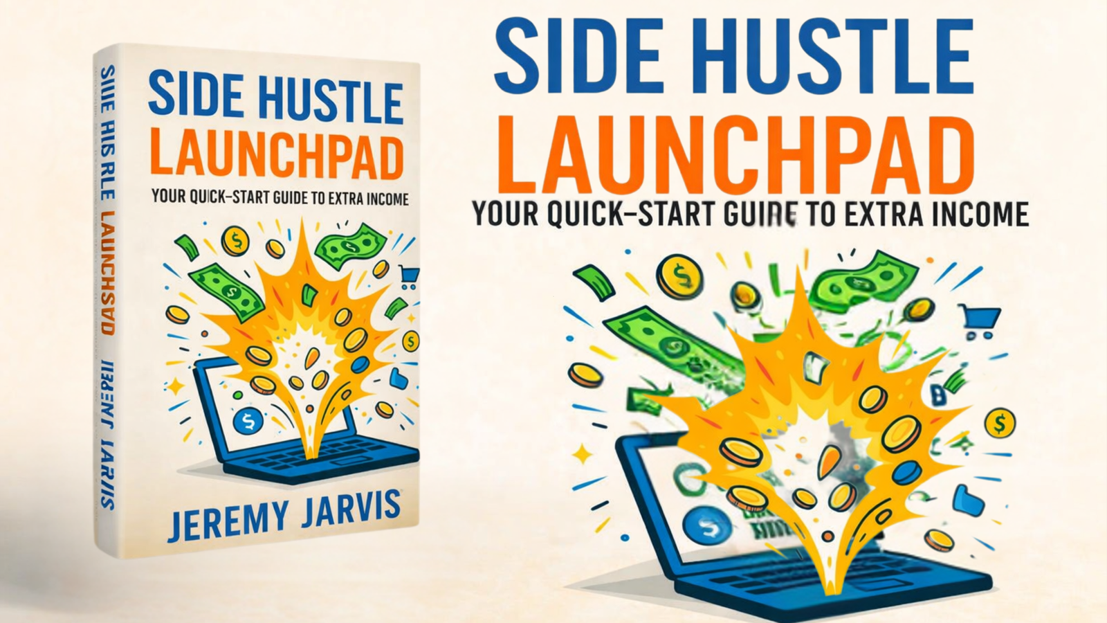 Side Hustle Launchpad by Jeremy Jarvis book cover — quick start guide to extra income in 2025