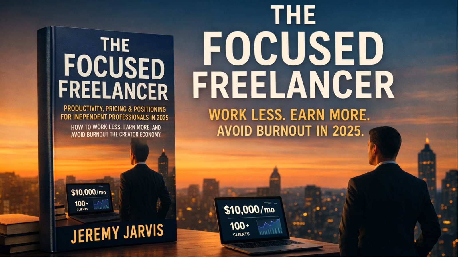 The Focused Freelancer book cover by Jeremy Jarvis — Productivity, Pricing & Positioning for Independent Professionals in 2025