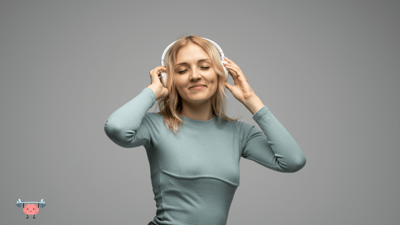 Woman wearing headphones practicing a 3-minute focus recovery ritual for calm and clarity.